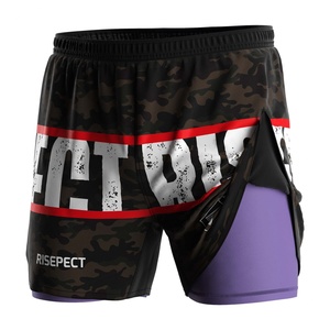 Shorts de sport à séchage rapide, leggings de compression double couche personnalisés 2 en 1 pour hommes - Product Image 1