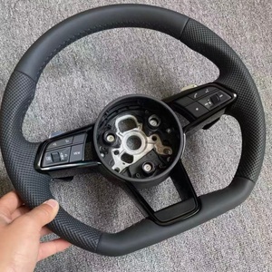 Volante Deportivo de Cuero Perforado Completo/Semi-Perforado con Base Plana para <span class=keywords><strong>Audi</strong></span> A3 A4 A5 S3 <span class=keywords><strong>S4</strong></span> S5 Q3 Q5 A3 S3 S8 R8 2017-2024 - Product Image 3