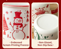 Ensemble de tasses en céramique de Noël avec logo personnalisé, luxe léger, blanc avec couvercle, pour femmes, café, thé, cadeau de fête