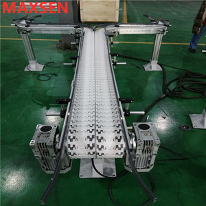 O tipi esnek konveyör, içecek endüstrisi için dairesel tip esnek konveyör eğimli ve kavisli düz zincirli konveyör - Product Image 3