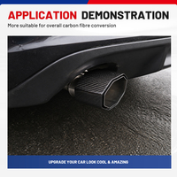 Embouts d'échappement en fibre de carbone octogonaux ER Performance Premium, amélioration universelle pour tuyau d'échappement de voiture, silencieux, embout de pot d'échappement