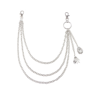 Spider Web Pendant Multi Layer Metal <b>Trouser</b> <b>Chain</b> Hip Hop Casual Waist <b>Chain</b> Tibetan Silver White K - Product Image 4