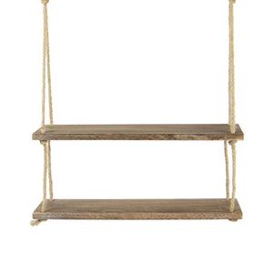 Organizador rústico de decoración de pared, estante de almacenamiento de 3 niveles de exhibición de <span class=keywords><strong>cuerda</strong></span> de yute, estantes de pared de <span class=keywords><strong>cuerda</strong></span> colgante de madera - Product Image 5