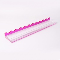 PANDA Acrylic American-style Mahjong Shuffler Wavy Transparent Design 20inch Magnetic Push Ruler Board Game Accessory Durable