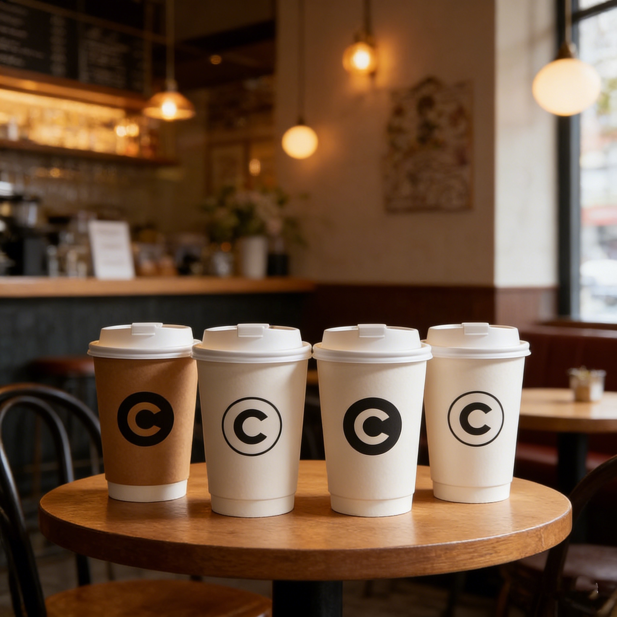 Grenbos Hot Sale Eco-Friendly Customized Paper Cup for Hot Beverage Takeaway Packing Paper Cup Factory Direct Sale