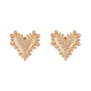 Pendientes de Botón de Acero Inoxidable de Moda, Resistentes al Agua, Chapados en Oro de 18K, con Textura de Martillo, Geométricos, Ojo de Diablo, para Mujer, para Fiesta - Product Image 6