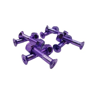 Échantillon gratuit, vente en gros, OEM, personnalisé, tête plate, vis et écrous de skateboard avec emballage en vrac - Product Image 4