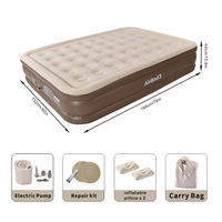 Matelas pneumatique gonflable portable pliable moderne avec pompe électrique intégrée pour chambre à coucher, parc, usage extérieur, lit d'appoint, sommeil