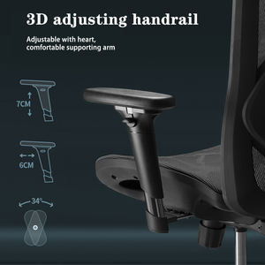 Silla de Oficina Ejecutiva SIHOO M57 con Respaldo Alto, Reposabrazos Ajustables en 3D, Silla de Trabajo Negra - Product Image 4