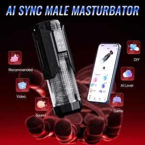 Copa de Masturbación Masculina Automática con Succión, Empuje y Rotación, Sincronización con IA, Impermeable, Sensual, con Soporte para Teléfono Móvil - Product Image 3