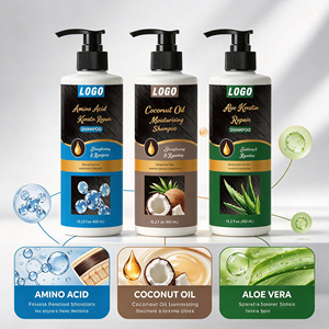 Shampooing hydratant et réparateur aux acides aminés, à l'huile de coco et à l'extrait naturel d'aloe vera, marque privée OEM - Product Image 2