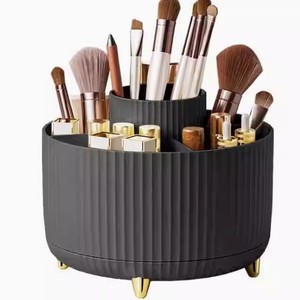 Boîte de rangement de bureau rotative multifonctionnelle moderne pour l'organisation domestique, le rangement de cosmétiques et de soins de la peau, et le support de stylos pour coiffeuse - Product Image 4