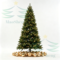 Sapins de Noël pré-éclairés 6 pieds LED artificiels pour extérieur et intérieur, vente en gros, fournisseur OEM, personnalisables
