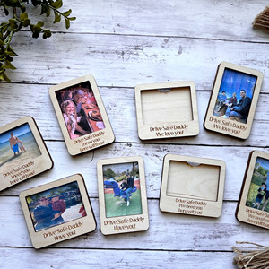 <span class=keywords><strong>Laser</strong></span> khắc Quà Tặng Ngày của Cha tủ lạnh ảnh nam châm khung xe Visor Clip tùy chỉnh Ngày của Cha cá nhân khung ảnh - Product Image 5