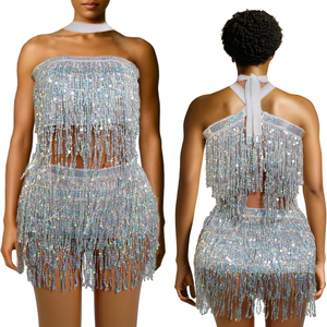 Danse du ventre hanche écharpe jupe Costume Halloween Festival musique <span class=keywords><strong>Disco</strong></span> Sequin gland jupes costumes pour femmes - Product Image 2