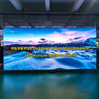 Solución de gabinete de aluminio de ahorro de energía colorida al aire libre impermeable P8 LED pantalla de visualización al aire libre alquiler Led Pantalla de pared de video