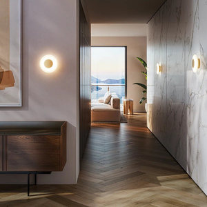 Italian Style Glass Wall Lamp Led <b>Light</b> White <b>Shade</b> Wall Mounted For Living Room Bedroom Study Villa Entryway Hallway - Product Image 2