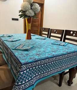 Mantel de Mesa de Comedor de Algodón de Alta Calidad y Juego de 6 Servilletas, Mantel Moderno Decorativo Lavable para Uso en el Hogar, Cocina y Restaurante - Product Image 5