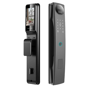 Innovators <b>Smart</b> Door <b>Lock</b> AF067 3D Facial Recognition Fingerprint Keypad TFT Display Bar Design Battery Powered - Product Image 5