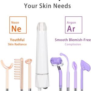 Best Seller 4 in 1 Black High Frequency Wand Inhale Cordless Face Depuffer Tool and Neck Lifting Massager - Product Image 6