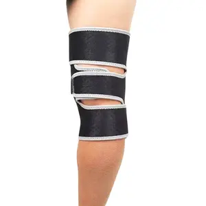 Bantalan penopang lutut, warna hitam elastis olahraga kompresi Neoprene