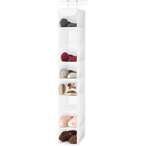 Hanging <b>Shoe</b> Organizer 8 Shelves White Plastic Closet <b>Storage</b> For Bedroom Dorm Dressing Room Modern Design Hook Type - Product Image 3
