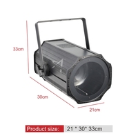 Luz Fresnel con Zoom COB de 200W 6-50 °   Luz de Superficie LED con Zoom Electrónico y Enfoque DMX512, Foco de Estudio para Teatro y Estudio de TV