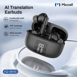 Miccell Écouteurs ENC ANC antibruit sans fil Écouteurs intra-auriculaires de jeu à faible latence Écouteurs sans fil AI Smart Translation - Product Image 2