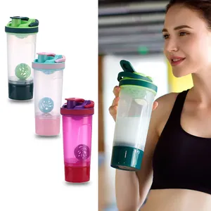 Botella Mezcladora de plástico para Fitness, sin bpa, con logotipo personalizado, para gimnasio