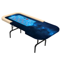 Table de Roulette et Blackjack YingHang YH-ST67 à Prix d'Usine avec Pieds Pliants en MDF, Nappe Personnalisée, Conception Pliable, Roue de 22 Pouces