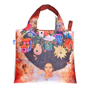 Nylon Shopping Tote Bag Van Gogh The Starry Night Fashion Tote Bags Waterproof Tearproof Wear Resistant Nylon Polyester Shopping Bag For Women