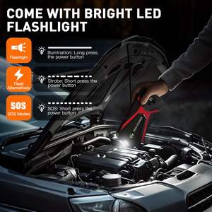 <span class=keywords><strong>D</strong></span>émarreur pour moteurs essence et diesel jusqu'à 8.5L et 5.0L 12V Portable 1600A Peak Car Battery Jump Starter avec lampe de poche à affichage LED - Product Image 3