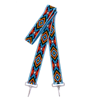 Sangle de sac à main perlée, motif à carreaux blanc et orange Tennessee, de remplacement, 49 x 1,75'', avec clips en métal doré