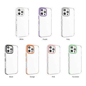 <span class=keywords><strong>Nouvelle</strong></span> arrivée Coloré Bordure Téléphone é<span class=keywords><strong>tui</strong></span> pour iphone 16 Plus Antichoc Transparent Couverture de Téléphone Pour iphone 16 15 14 13 12 11 - Product Image 2