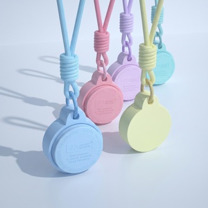 <b>Custom</b> Logo Aluminum Solid Perfume Jar Silicone Keychain Lanyard Portable Mini Tin Refillable Screw Cap <b>Lipstick</b> Salve Case - Product Image 4