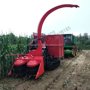 Self propelled green forage harvester mini corn combine harvester double row silage harvester cutting machine