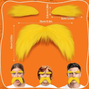 MMO-0002 <span class=keywords><strong>Barbe</strong></span> et moustache artificielles en polyester pour enfants, accessoires auto-adhésifs pour cosplay amusant, sourcils touffus, pour hommes, offre ODM - Product Image 2