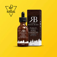 Boîte d'huile à barbe personnalisée OEM haut de gamme, écologique et recyclable, impression quadricolore, pelliculage mat, haute qualité