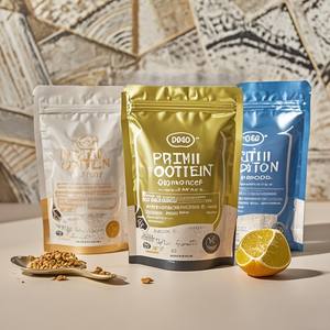 Bolsas de polvo de proteína de suero con cremallera de pie 5lb <span class=keywords><strong>10lb</strong></span> 15lb a prueba de humedad Mylar Packaging PE PET Plastic Gravure Food Packaging - Product Image 4