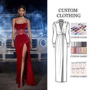 D & M ODM/OEM abito <span class=keywords><strong>lungo</strong></span> in raso <span class=keywords><strong>con</strong></span> <span class=keywords><strong>spacco</strong></span> alto senza maniche corsetto <span class=keywords><strong>rosso</strong></span> elegante <span class=keywords><strong>con</strong></span> paillettes monospalla Maxi abito da sera donna <span class=keywords><strong>con</strong></span> <span class=keywords><strong>spacco</strong></span> - Product Image 1