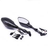 Clignotant de moto LED rétroviseur latéral 8MM 10MM universel noir nouveau pour Suzuki Kawasaki Ducati