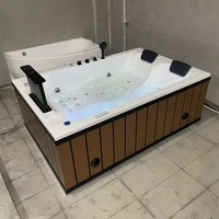 Baignoire Balnéo d'Angle en Acrylique pour 2 Personnes, 1,2-1,7 m, avec Drain, pour Salle de Bain - Modèle 2026 du Fabricant