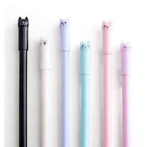 Stylo Gel <span class=keywords><strong>Noir</strong></span> Créatif 0,5 mm Motif <span class=keywords><strong>Chat</strong></span> <span class=keywords><strong>Mignon</strong></span> avec Capuchon – Papeterie Étudiant en Gros - Product Image 4