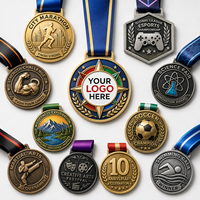 Médailles personnalisées avec logo pour Marathon, Esports, Foire Scientifique, Football, Festival des Arts, Anniversaire – Récompenses événementielles en métal avec ruban