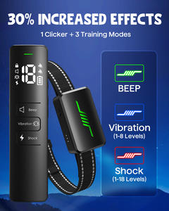 वाटरप्रूफ रिचार्जेबल ई-कॉलर रिमोट कंट्रोल के साथ वाटरप्रूफ रिचार्जेबल ई-कॉलर और सभी कुत्ते आकार के कुत्ते के लिए 3 सुरक्षा प्रशिक्षण मोड - Product Image 5