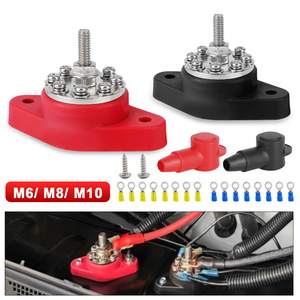 CNSPEED Screw Terminal Block M6 M8 M10 Red Black For RV <b>Yacht</b> Boat Wiring Studs Busbar Assembly - Product Image 4