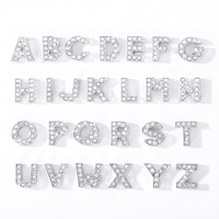 Vente chaude : Lettres coulissantes en métal avec strass de 14 mm (A-Z) – Accessoires DIY étanches pour colliers, colliers pour animaux, bracelets et bracelets de poignet