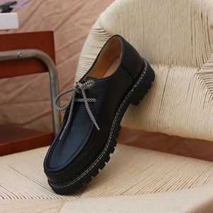 Zapatos Derby casuales de cuero retro americano, estilo japonés, para exteriores, que aumentan la altura - Product Image 3