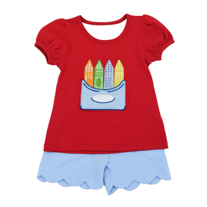 กางเกงขาสั้นเด็กพิมพ์ลายสไตล์ลำลองสำหรับฤดูใบไม้ผลิและฤดูใบไม้ร่วง ผ้าฝ้ายผสมสแปนเด็กซ์ ระบายอากาศได้ดี ขอบระบายแบบสแกลลอป เสื้อผ้าเด็ก - Product Image 3