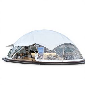 Carpa de Camping Esférica Bolin de Dos Habitaciones con Diseño de Superficie Lunar y Techo Estrellado - Product Image 1